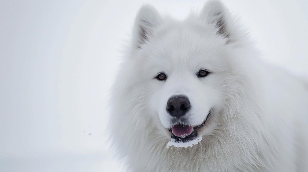 Samoyed: A white, fluffy dog with a friendly, playful personality - article illustration from category dog-breeds