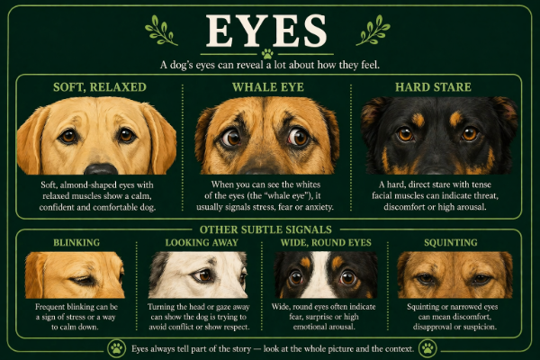Dog body language: eyes