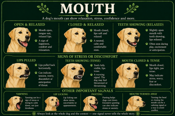 Dog body language: mouth and breathing