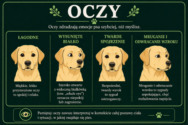 Mowa ciała psa: oczy