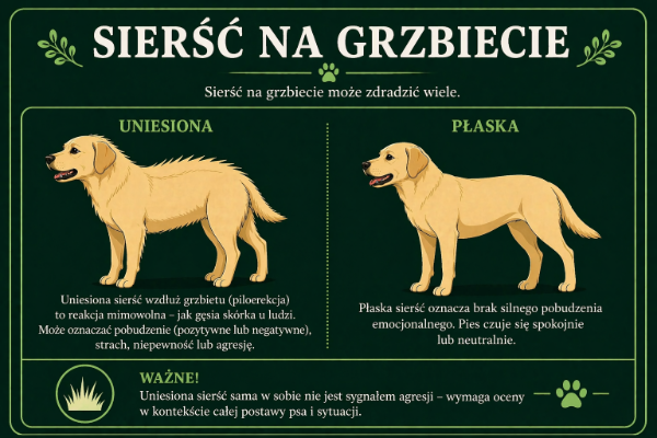 Mowa ciała psa: sierść