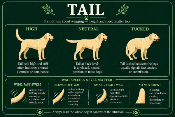 Dog body language: tail